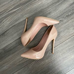 Beige Nude Patent Pump